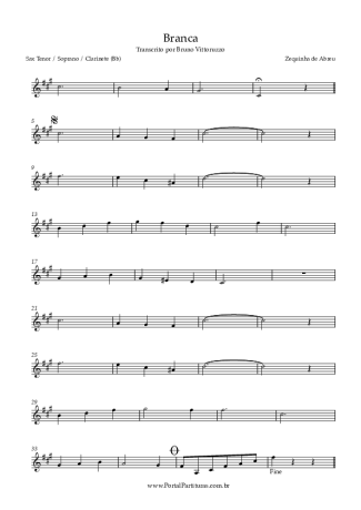 Zequinha de Abreu Branca score for Clarinet (Bb)