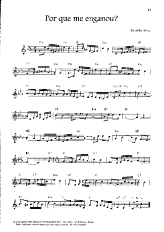 Zequinha de Abreu Porque Me Enganou score for Violin