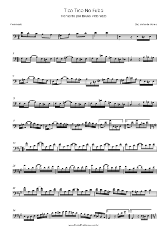 Zequinha de Abreu Tico-Tico no Fubá score for Cello