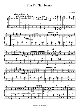 Zez Confrey You Tell Em Ivories score for Piano